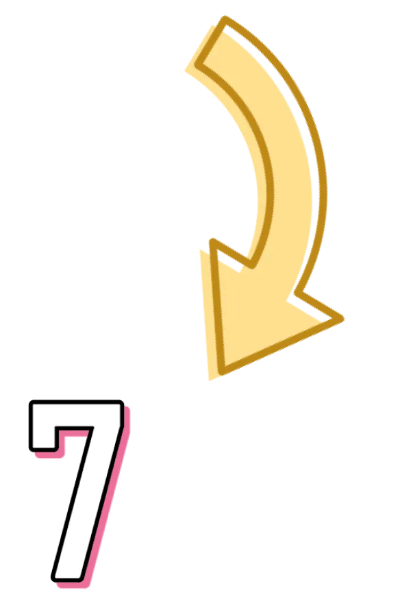 下矢印と7の画像