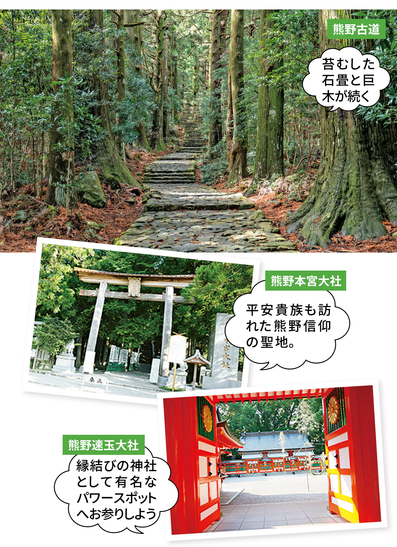 熊野古道、熊野本宮大社、熊野速玉大社の画像