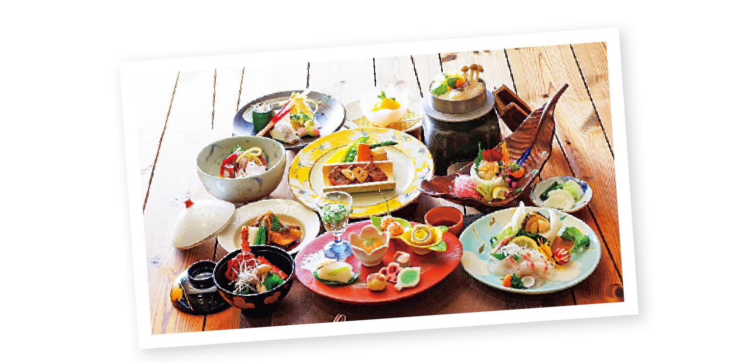瀬戸内と伊予の季節の食材を使用した料理の画像
