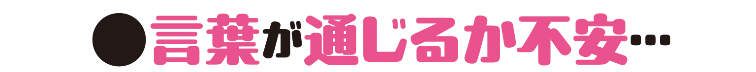 言葉が通じるか不安の見出し