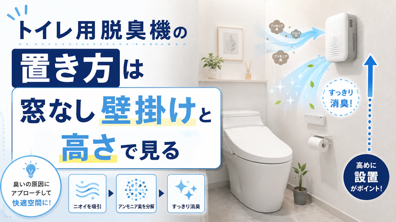 トイレ用脱臭機の置き方は窓なし壁掛けと高さで見る