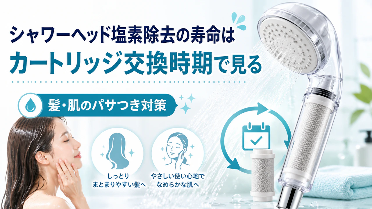 シャワーヘッド塩素除去の寿命はカートリッジ交換時期で見る