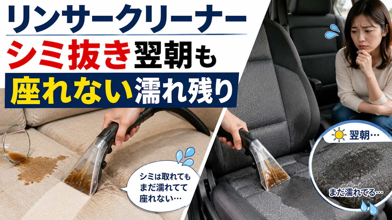 リンサークリーナー シミ抜き翌朝も座れない濡れ残り