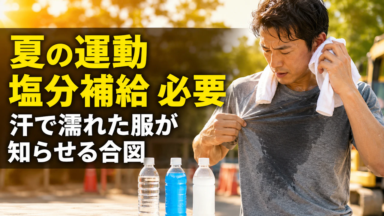 夏の運動 塩分補給 必要汗で濡れた服が知らせる合図