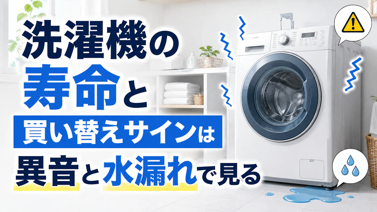 洗濯機の寿命と買い替えサインは異音と水漏れで見る