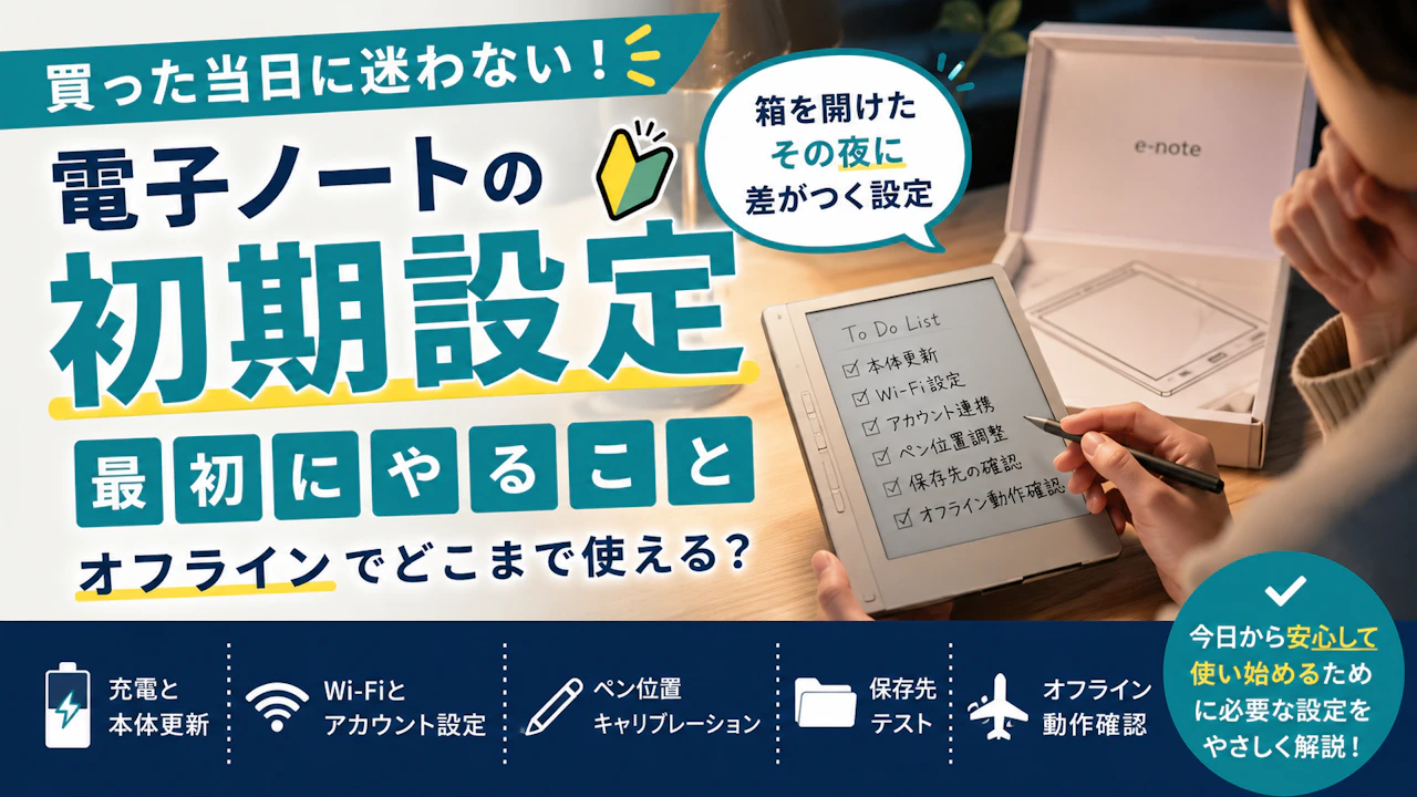電子ノート 初期設定箱を開けた夜に保存先で手が止まる