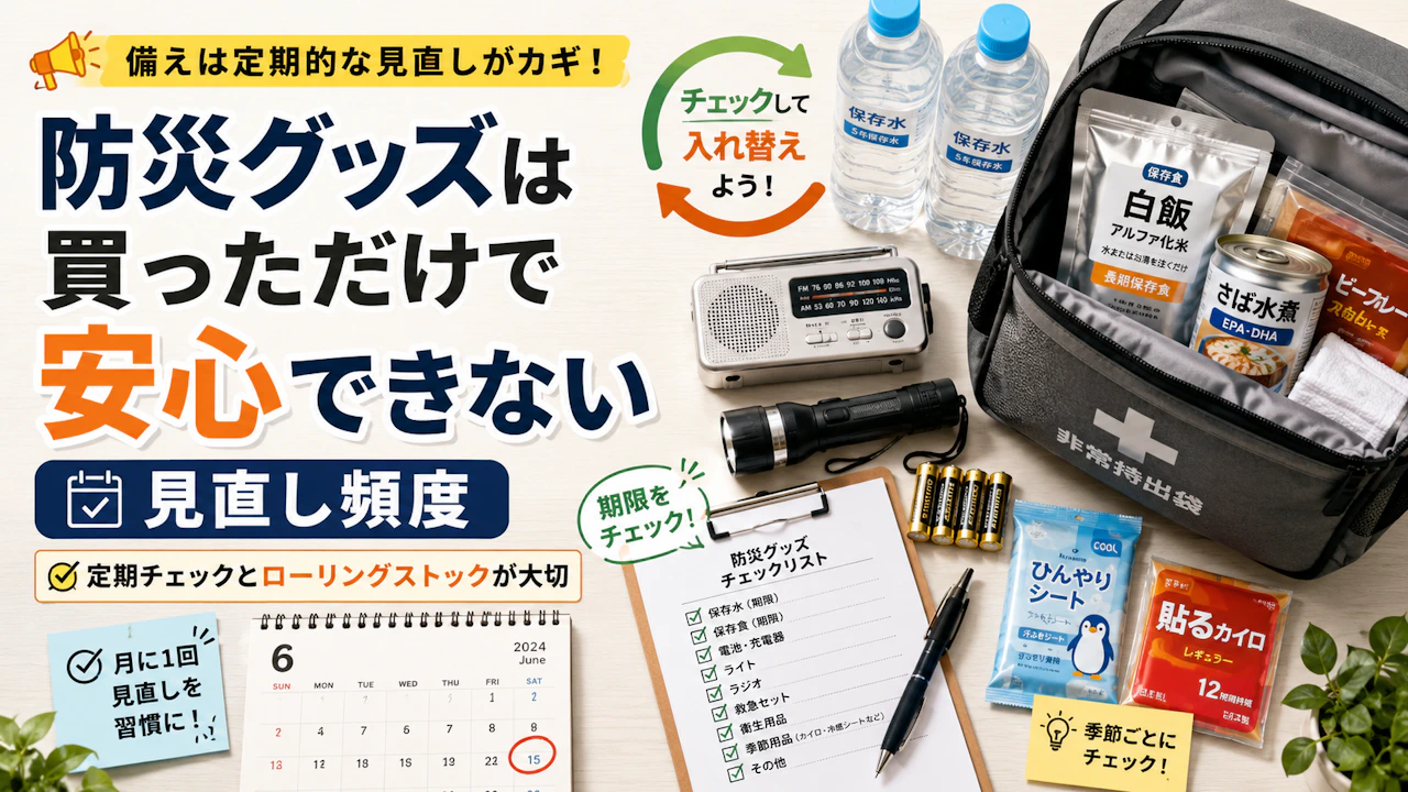 防災グッズは買っただけで安心できない見直し頻度