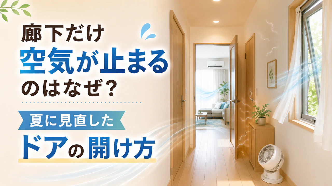 廊下だけ空気が止まるのはなぜ?夏に見直したドアの開け方