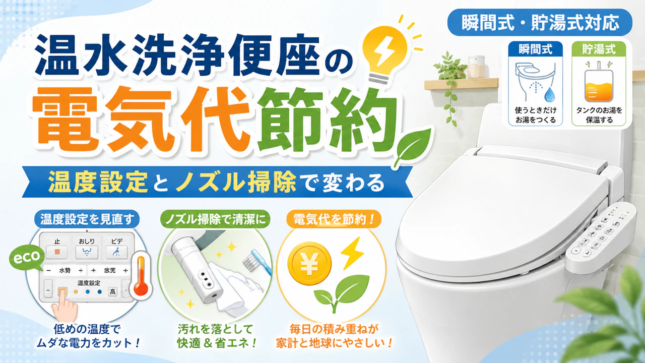 温水洗浄便座の電気代節約は温度設定とノズル掃除で変わる
