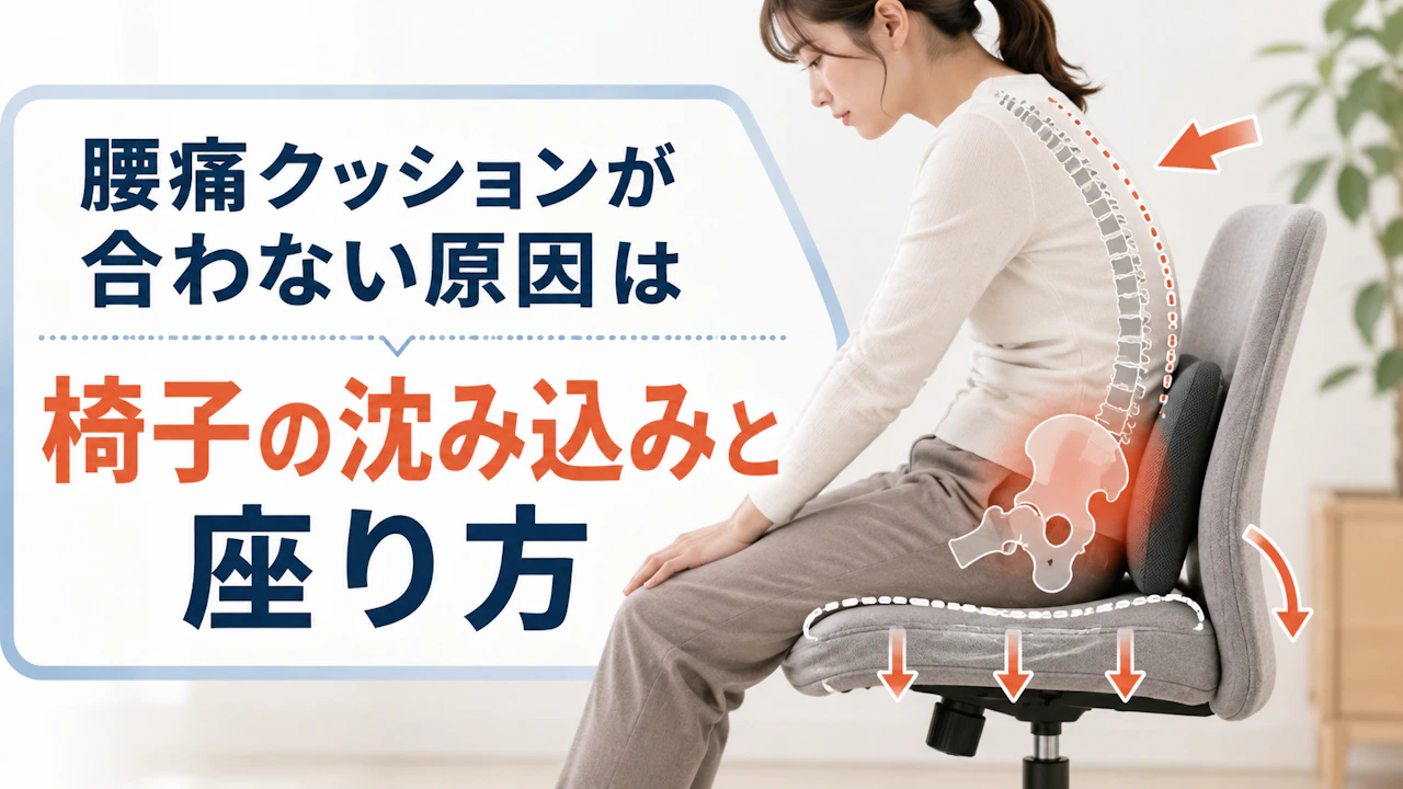 腰痛クッションが合わない原因は椅子の沈み込みと座り方