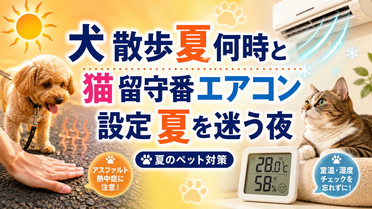 犬 散歩 夏 何時と猫 留守番 エアコン 設定 夏を迷う夜
