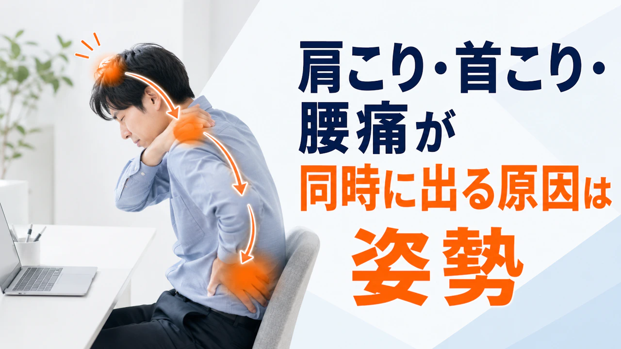 肩こり・首こり・腰痛が同時に出る原因は姿勢