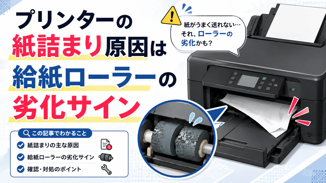 プリンターの紙詰まり原因は給紙ローラーの劣化サイン