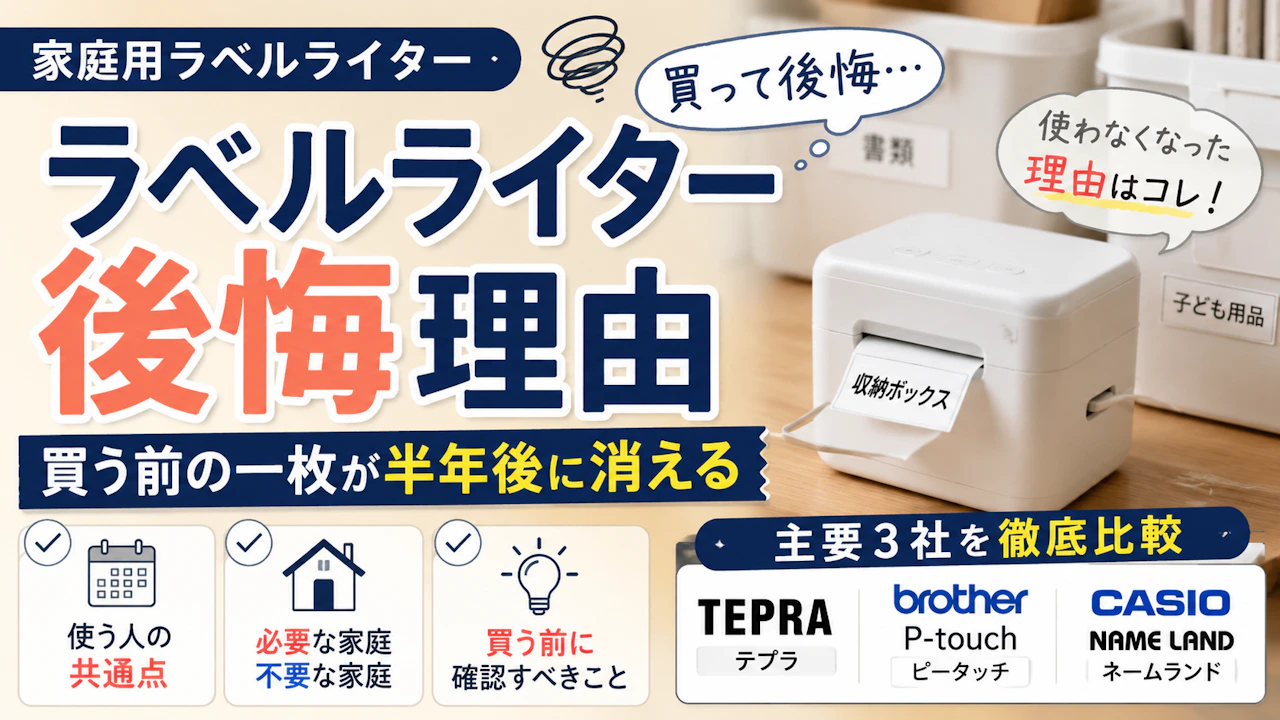 ラベルライター 後悔 理由買う前の一枚が半年後に消える