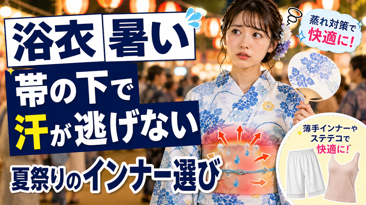 浴衣 暑い 帯の下で汗が逃げない夏祭りのインナー選び
