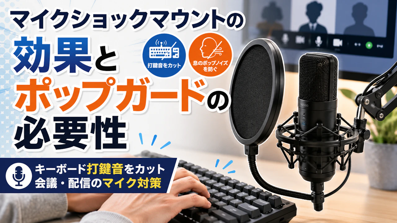 マイクショックマウントの効果とポップガードの必要性