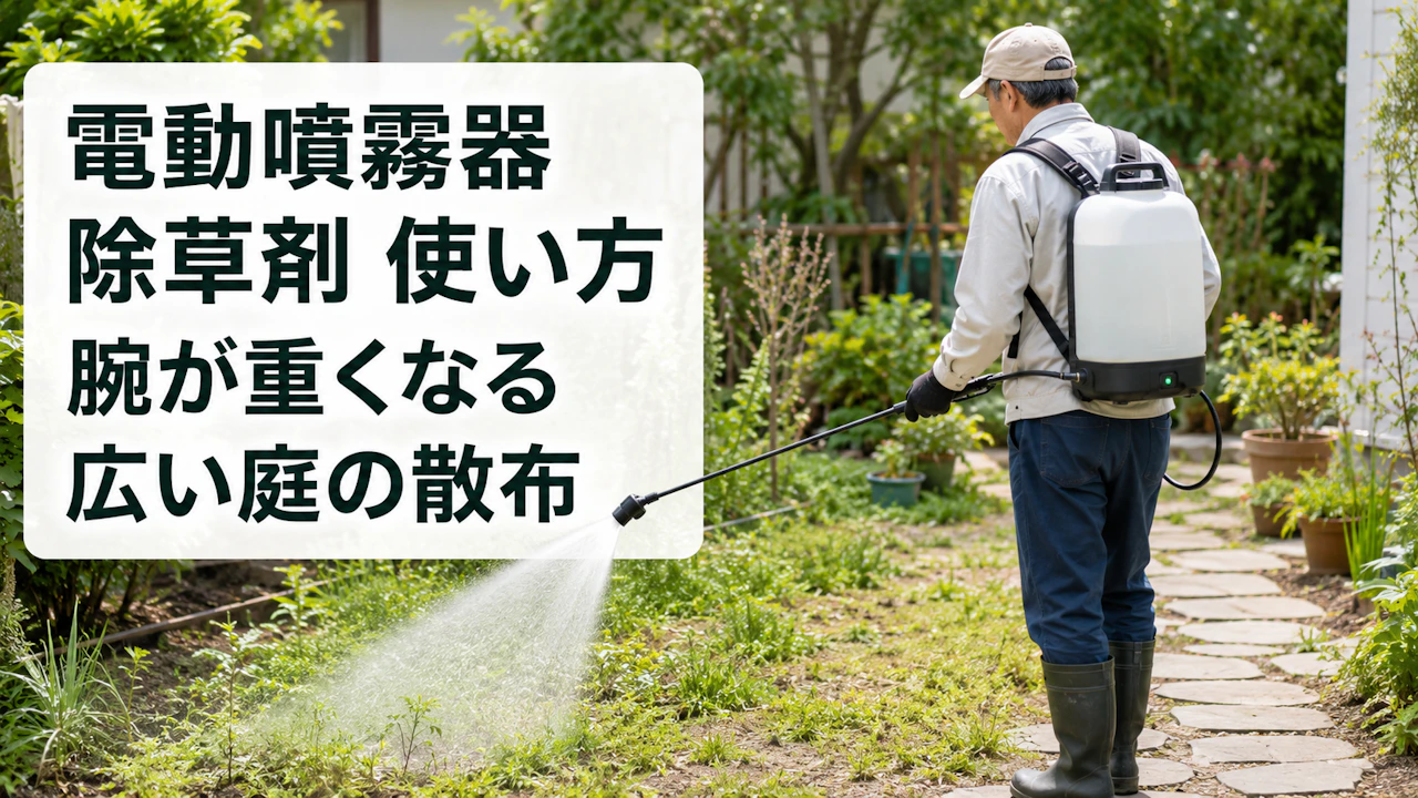 電動噴霧器 除草剤 使い方 腕が重くなる広い庭の散布