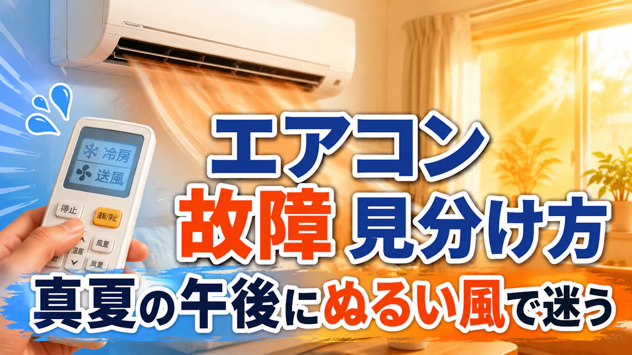 エアコン 故障 見分け方真夏の午後にぬるい風で迷う