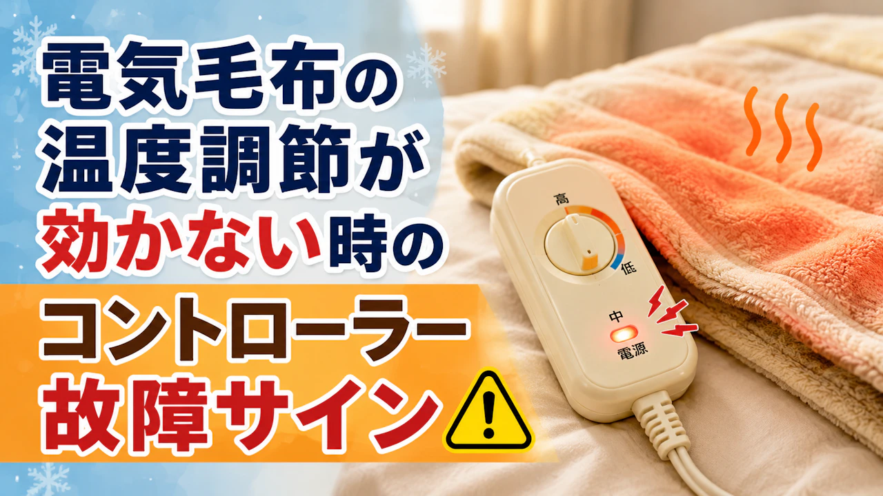 電気毛布の温度調節が効かない時のコントローラー故障サイン