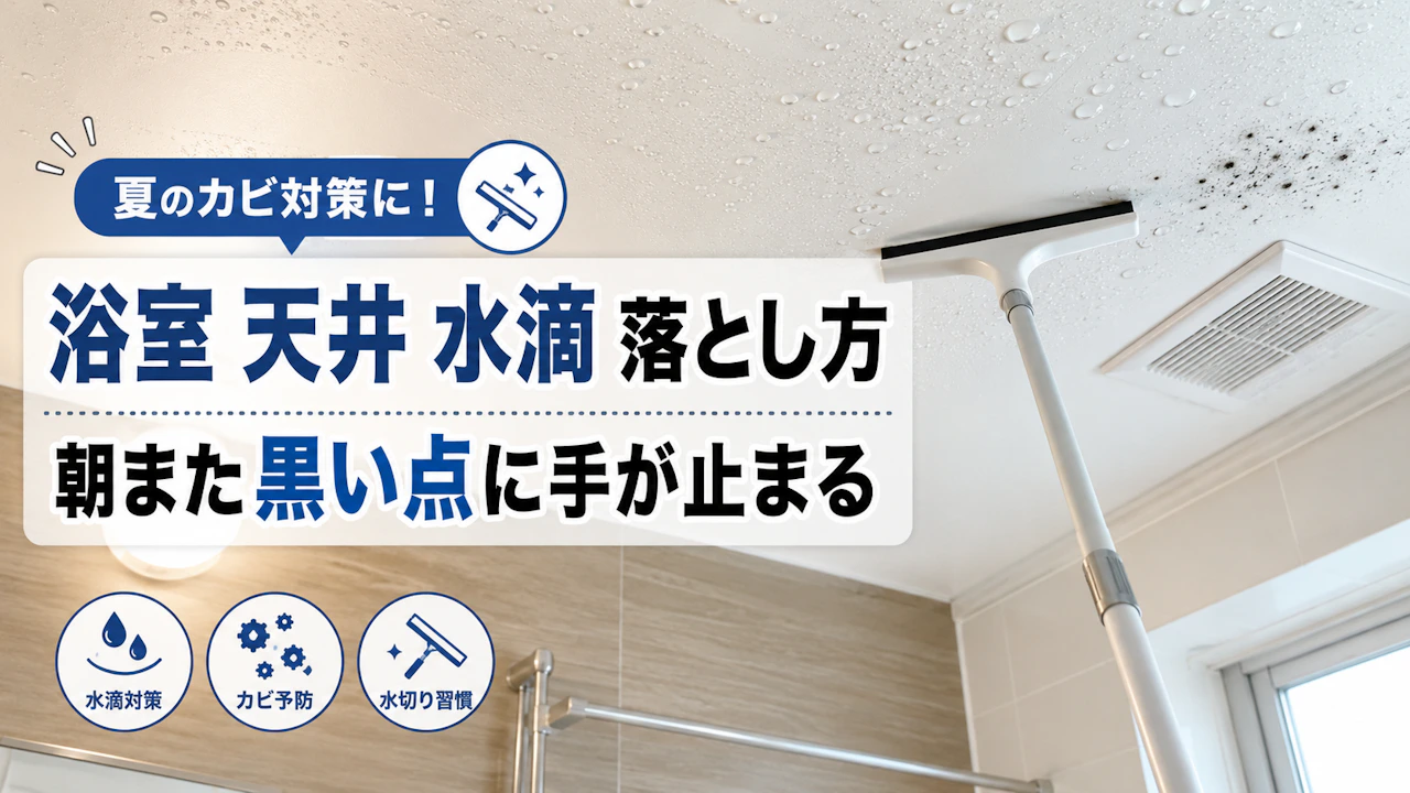 浴室 天井 水滴 落とし方朝また黒い点に手が止まる