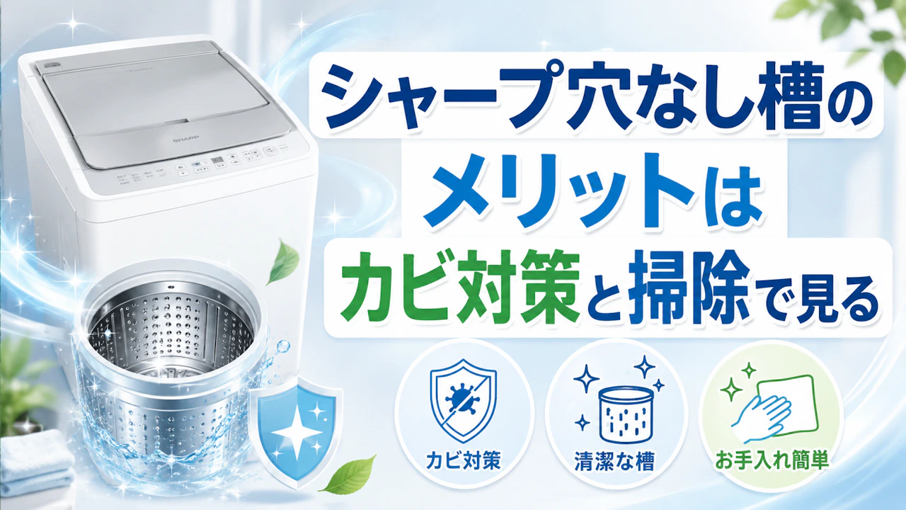シャープ穴なし槽のメリットはカビ対策と掃除で見る