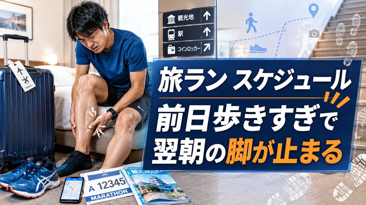旅ラン スケジュール前日歩きすぎで翌朝の脚が止まる