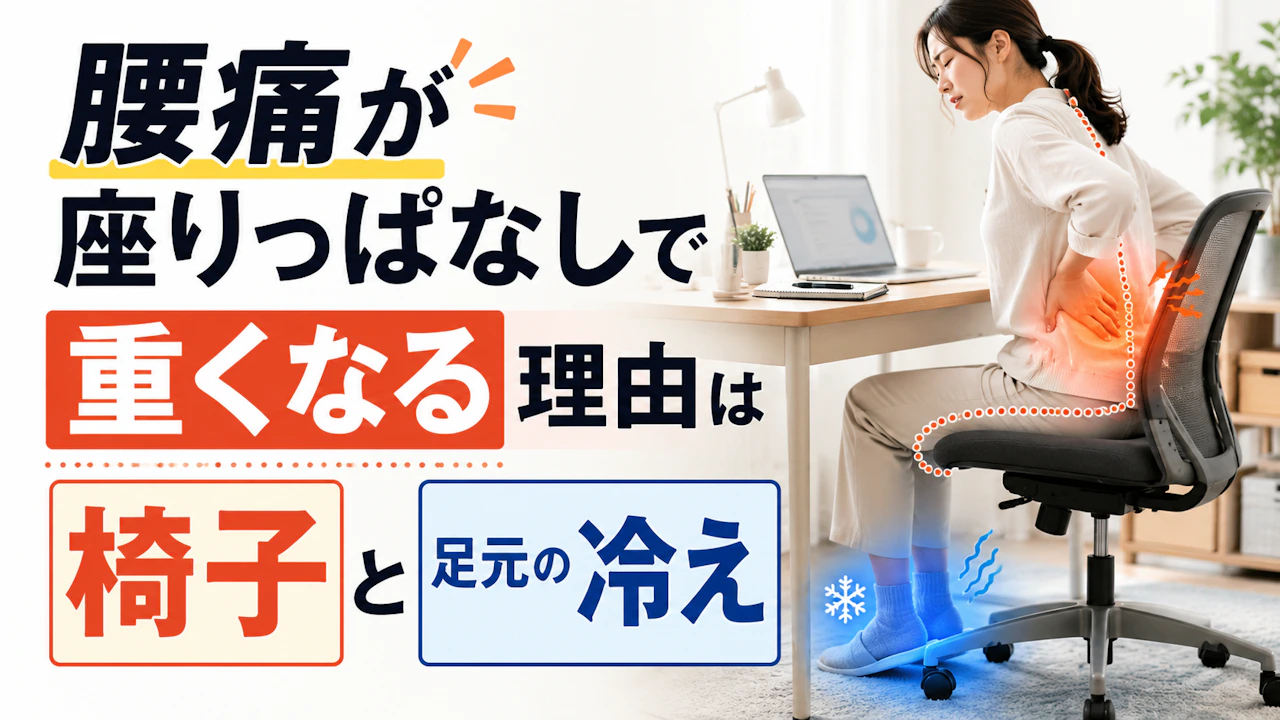 腰痛が座りっぱなしで重くなる理由は椅子と足元の冷え