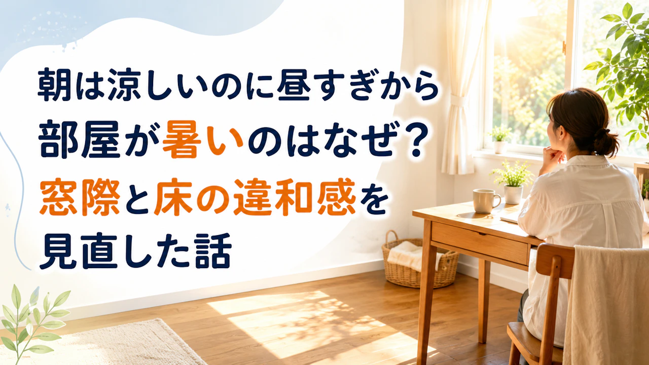 朝は涼しいのに昼すぎから部屋が暑いのはなぜ?窓際と床の違和感