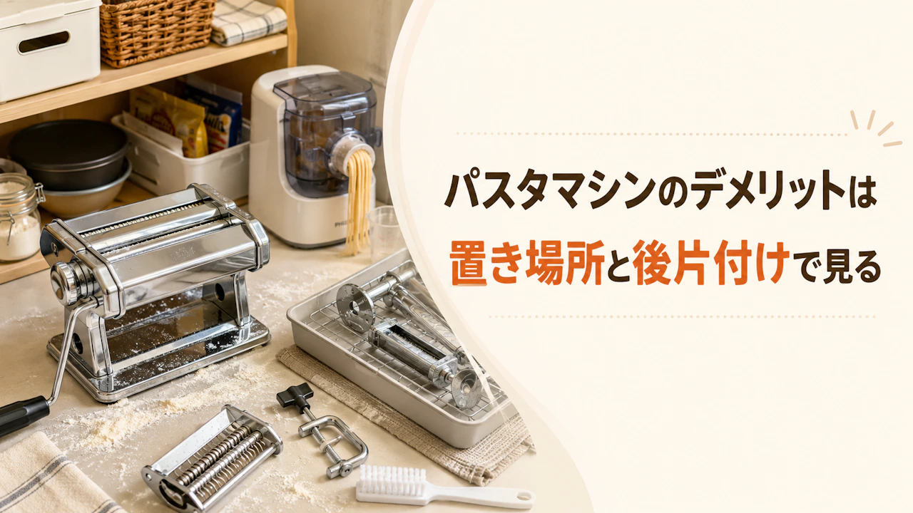パスタマシンのデメリットは置き場所と後片付けで見る