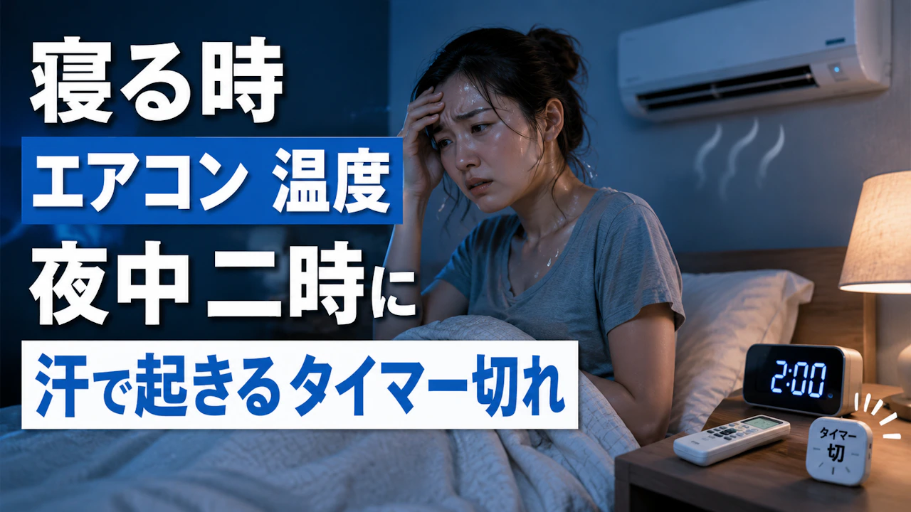 寝る時 エアコン 温度 夜中二時に汗で起きるタイマー切れ
