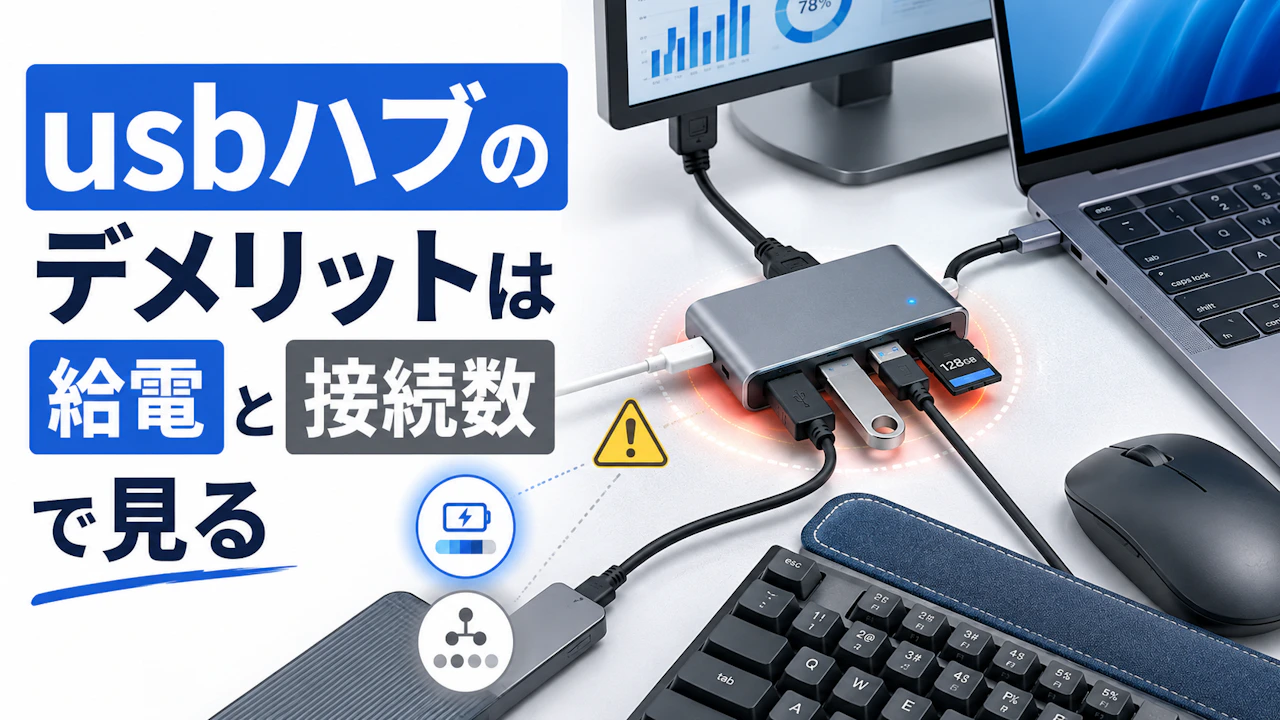 usbハブのデメリットは給電と接続数で見る