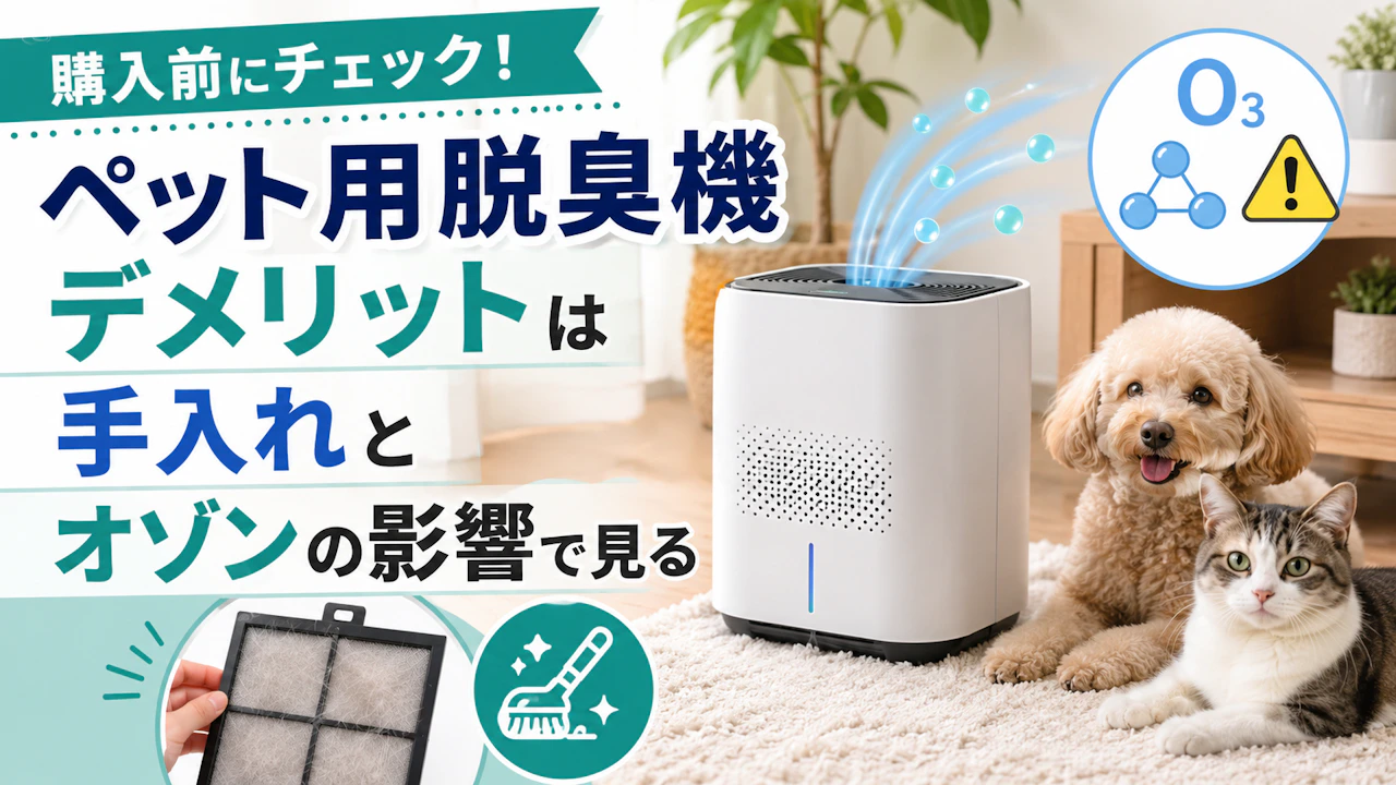 ペット用脱臭機デメリットは手入れとオゾンの影響で見る