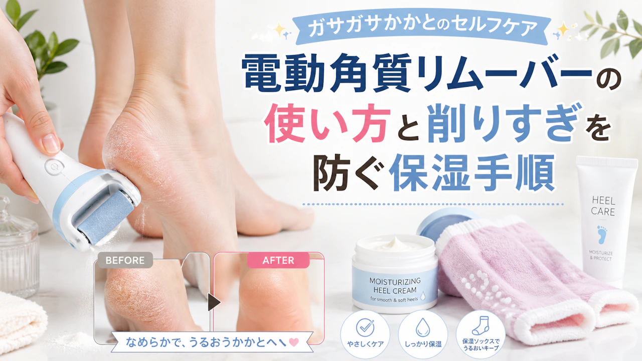 電動角質リムーバーの使い方と削りすぎを防ぐ保湿手順
