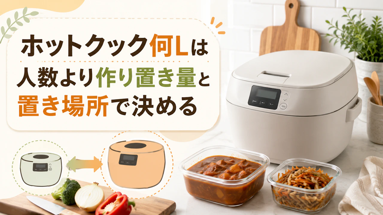 ホットクック何Lは人数より作り置き量と置き場所で決める