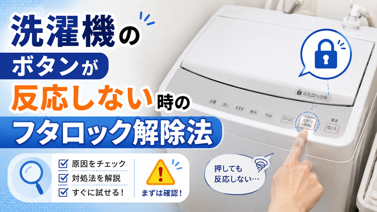 洗濯機のボタンが反応しない時のフタロック解除法