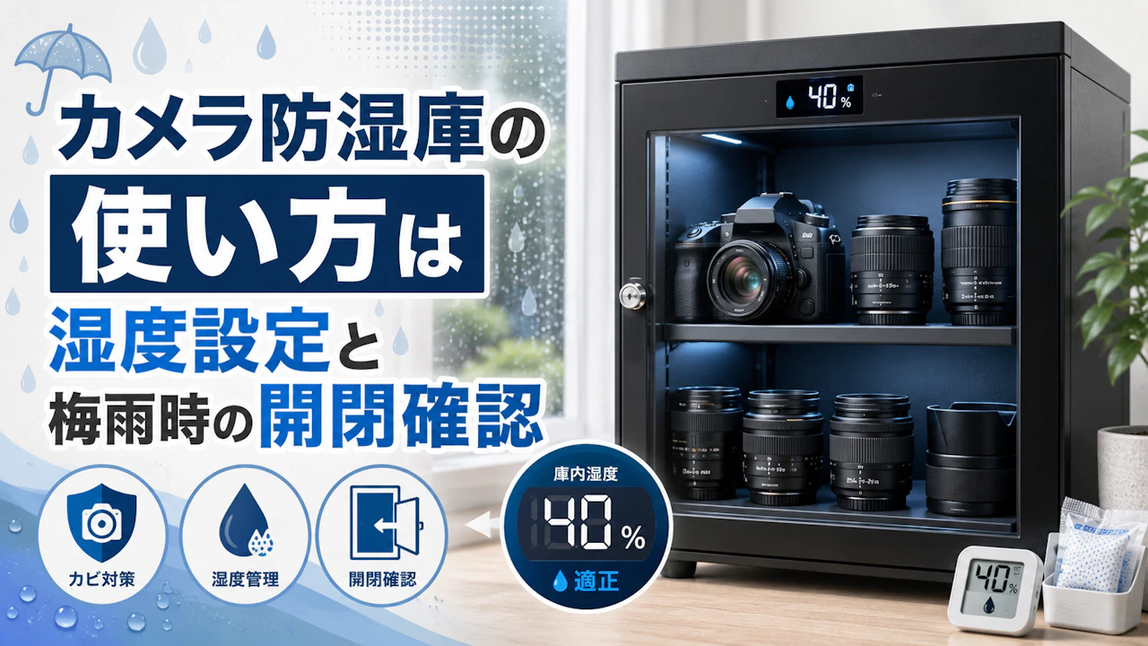 カメラ防湿庫の使い方は湿度設定と梅雨時の開閉確認