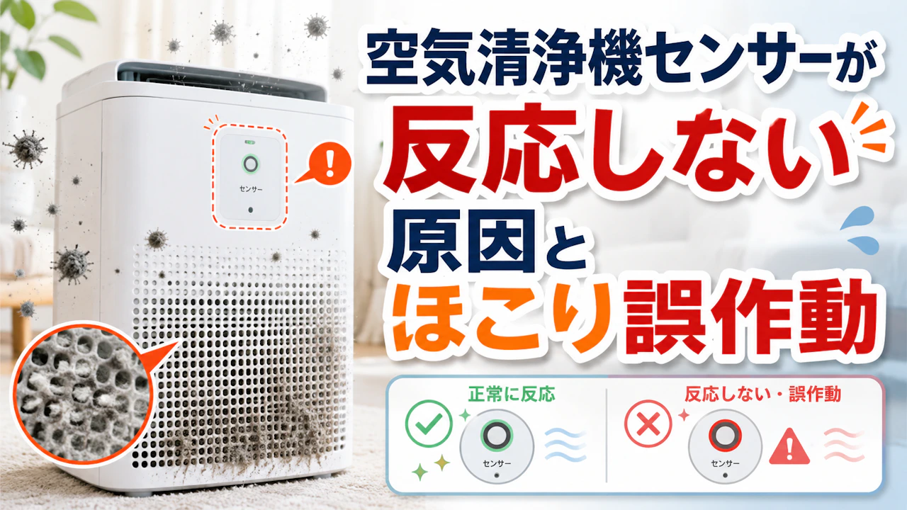 空気清浄機センサーが反応しない原因とほこり誤作動