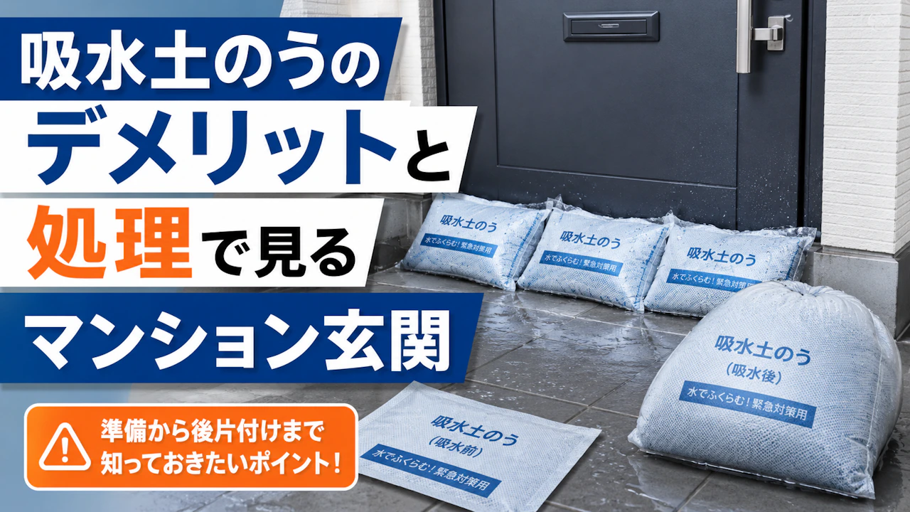 吸水土のうのデメリットと処理で見るマンション玄関