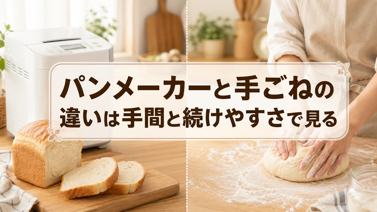 パンメーカーと手ごねの違いは手間と続けやすさで見る