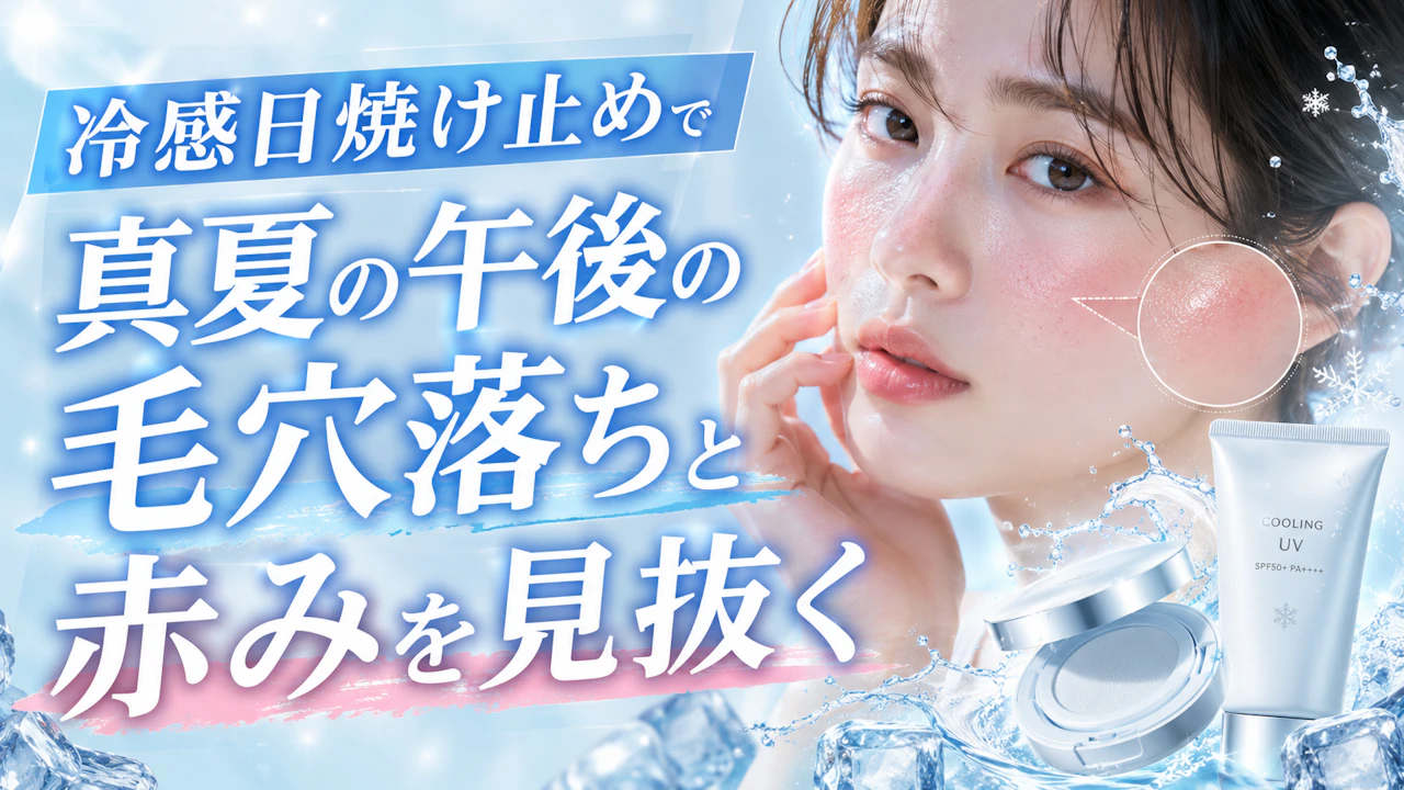 冷感日焼け止めで真夏の午後の毛穴落ちと赤みを見抜く