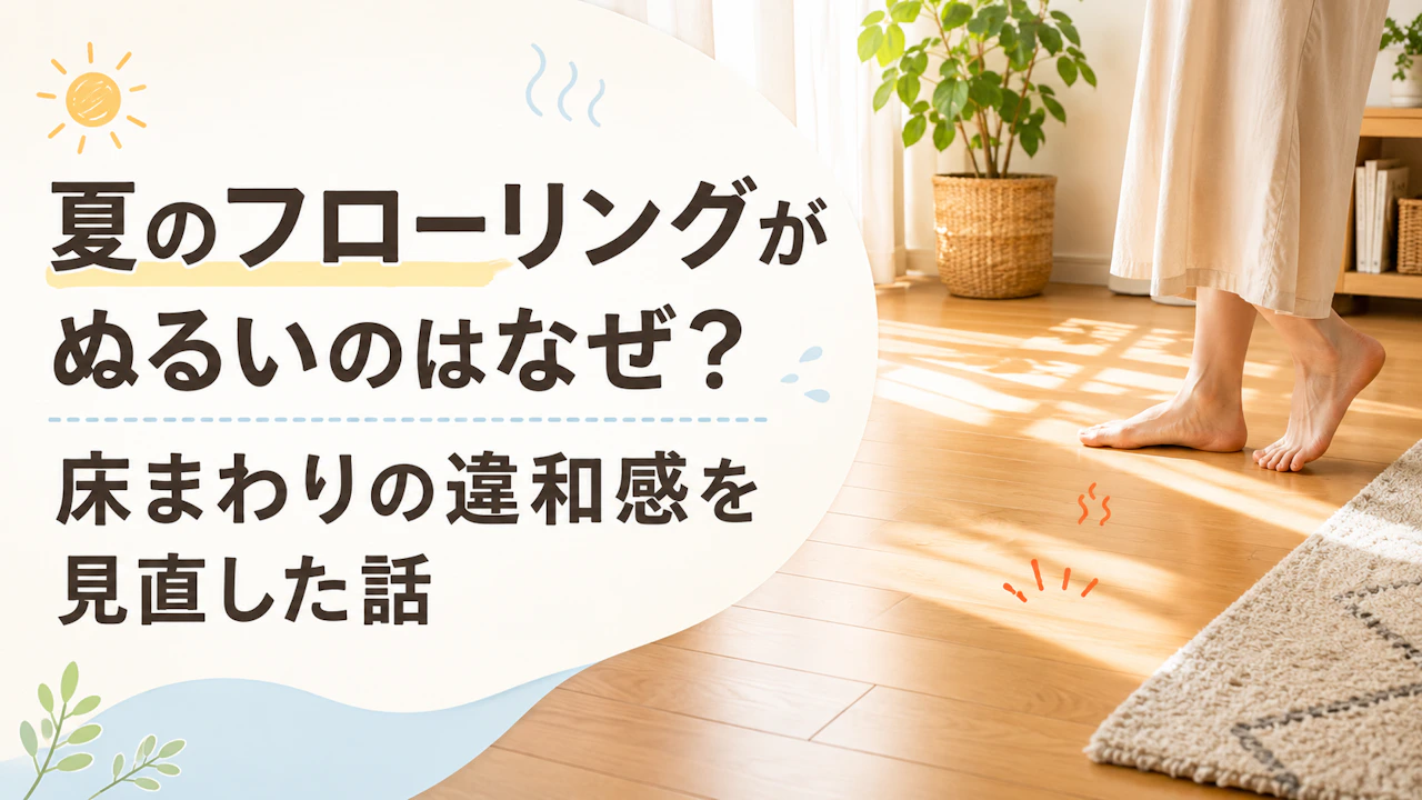 夏のフローリングがぬるいのはなぜ?床まわりの違和感を見直した話