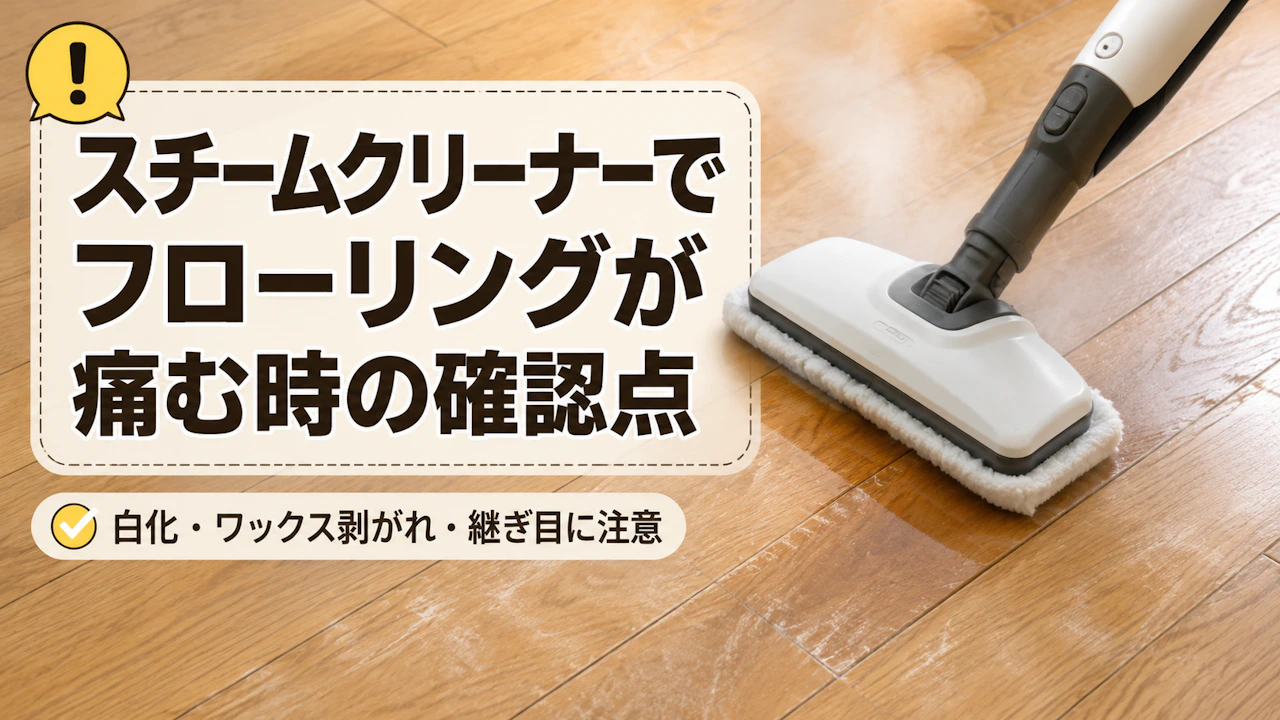 スチームクリーナーでフローリングが痛む時の確認点