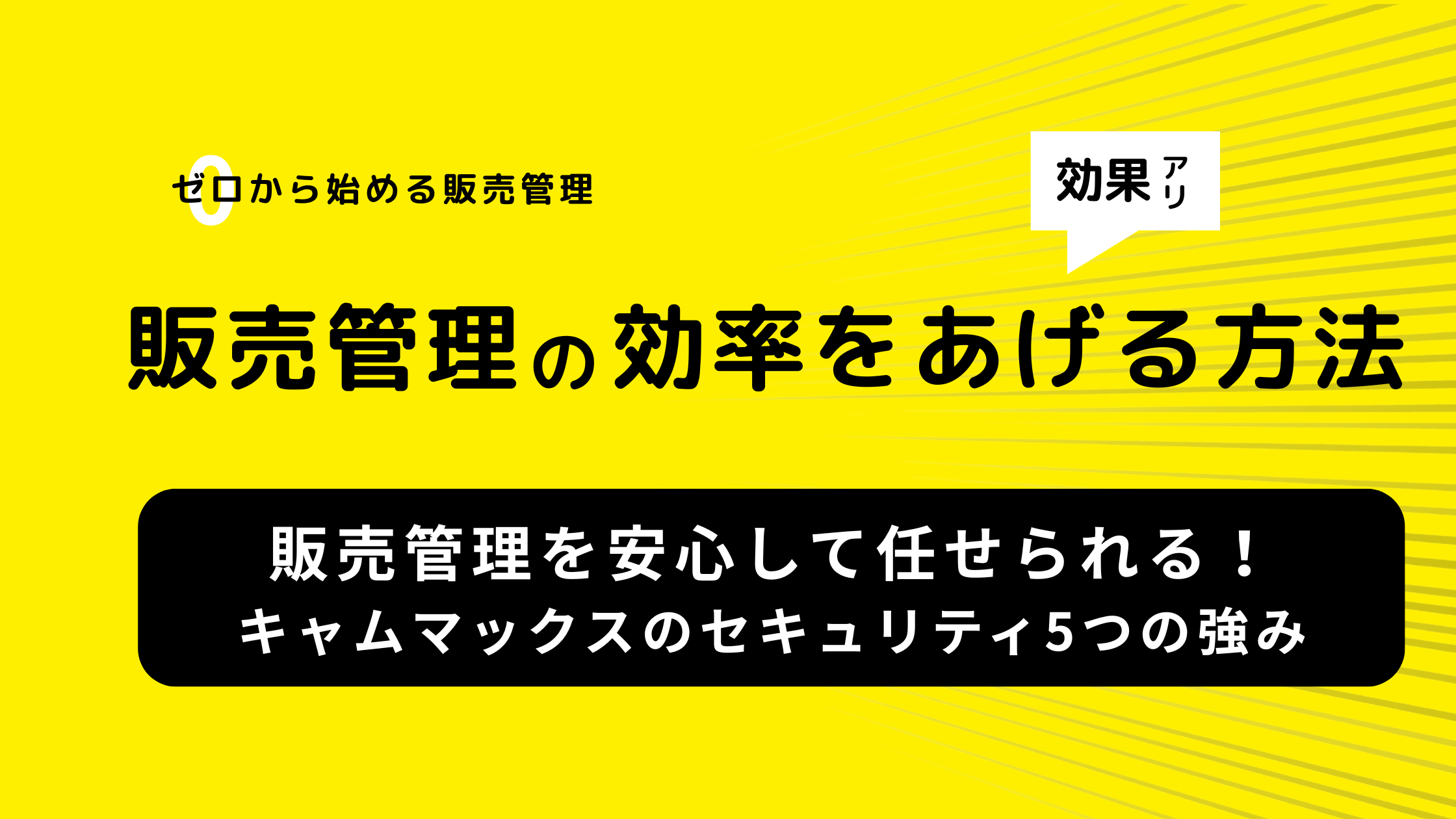 2025-06-19T09:35:52.195Z販売管理を安心して任せられる ～キャムマックスのセキュリティ5つの強み