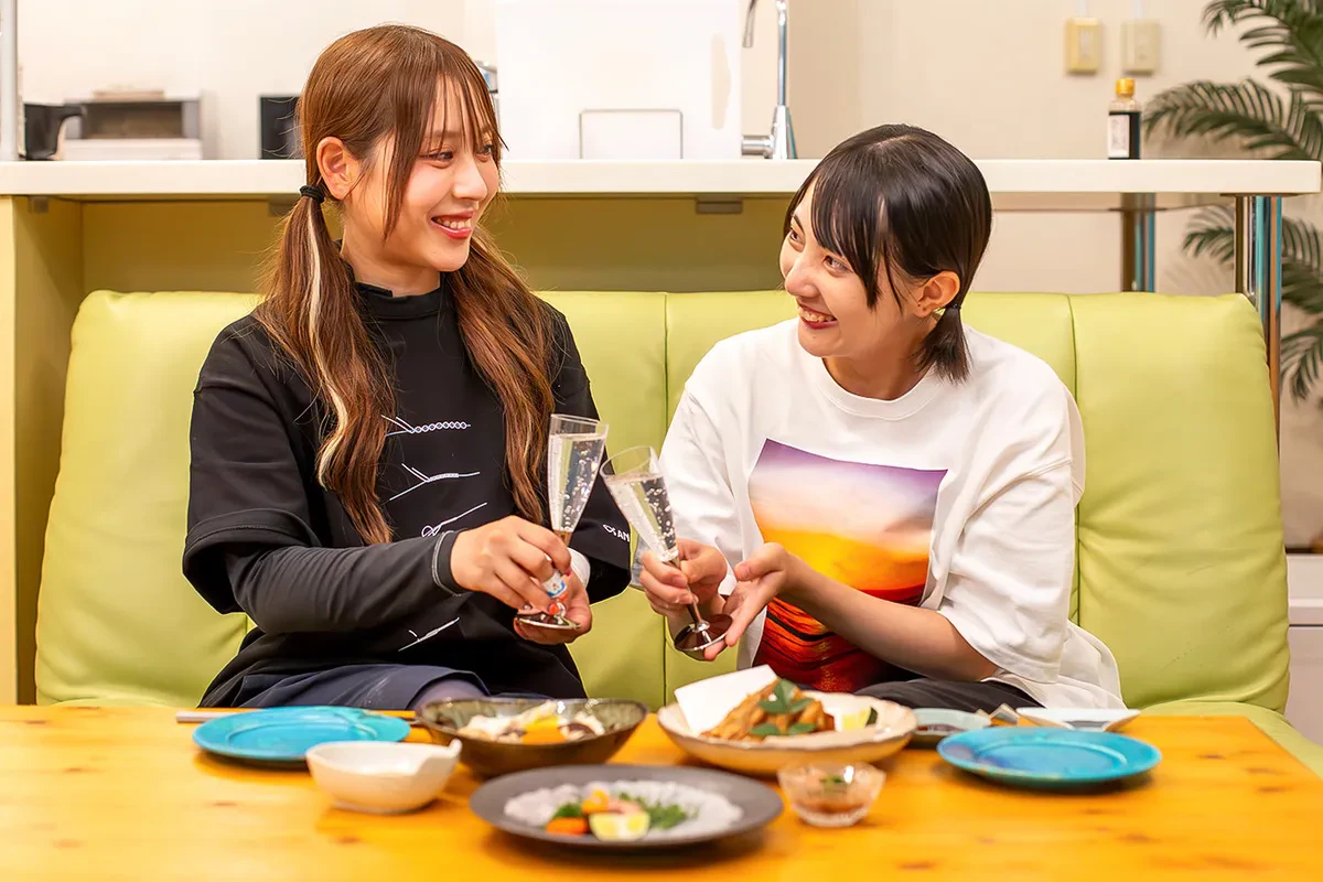 釣った魚で乾杯