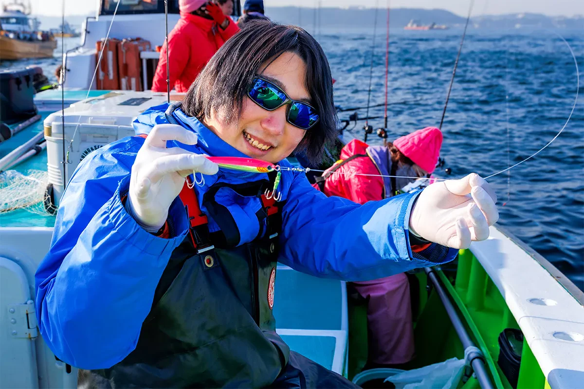 ジグで釣りスタート