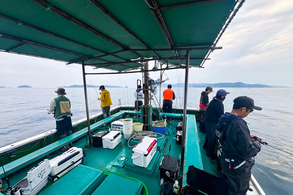 ポイント到着、釣りスタート