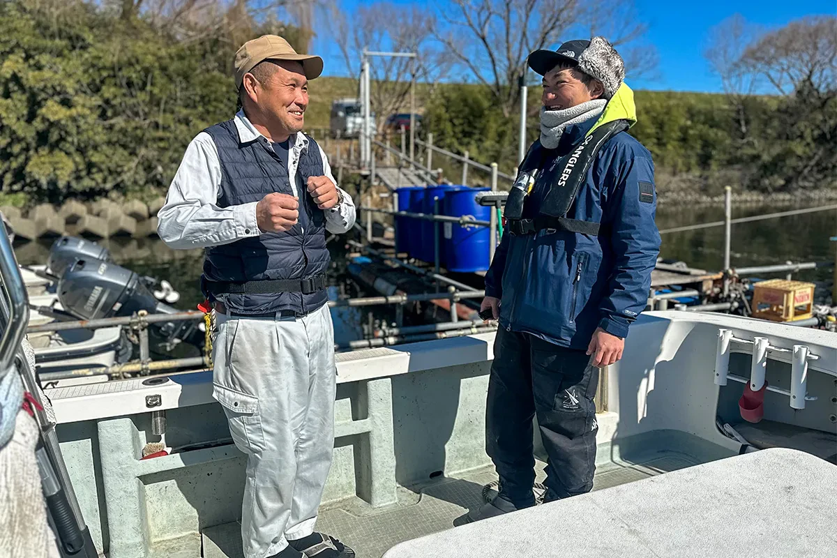 長谷川船長と筆者