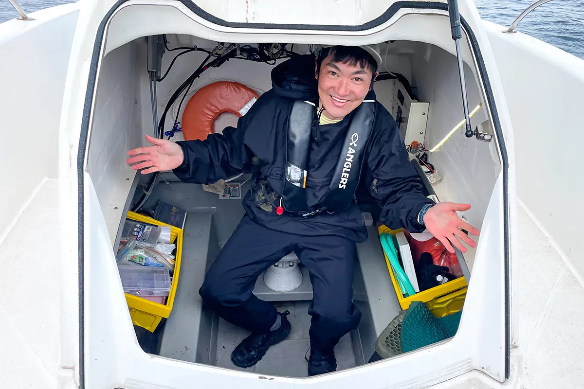 筆者が入っても広々