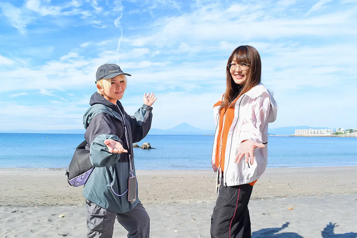 富士山の絶景をバックに撮影