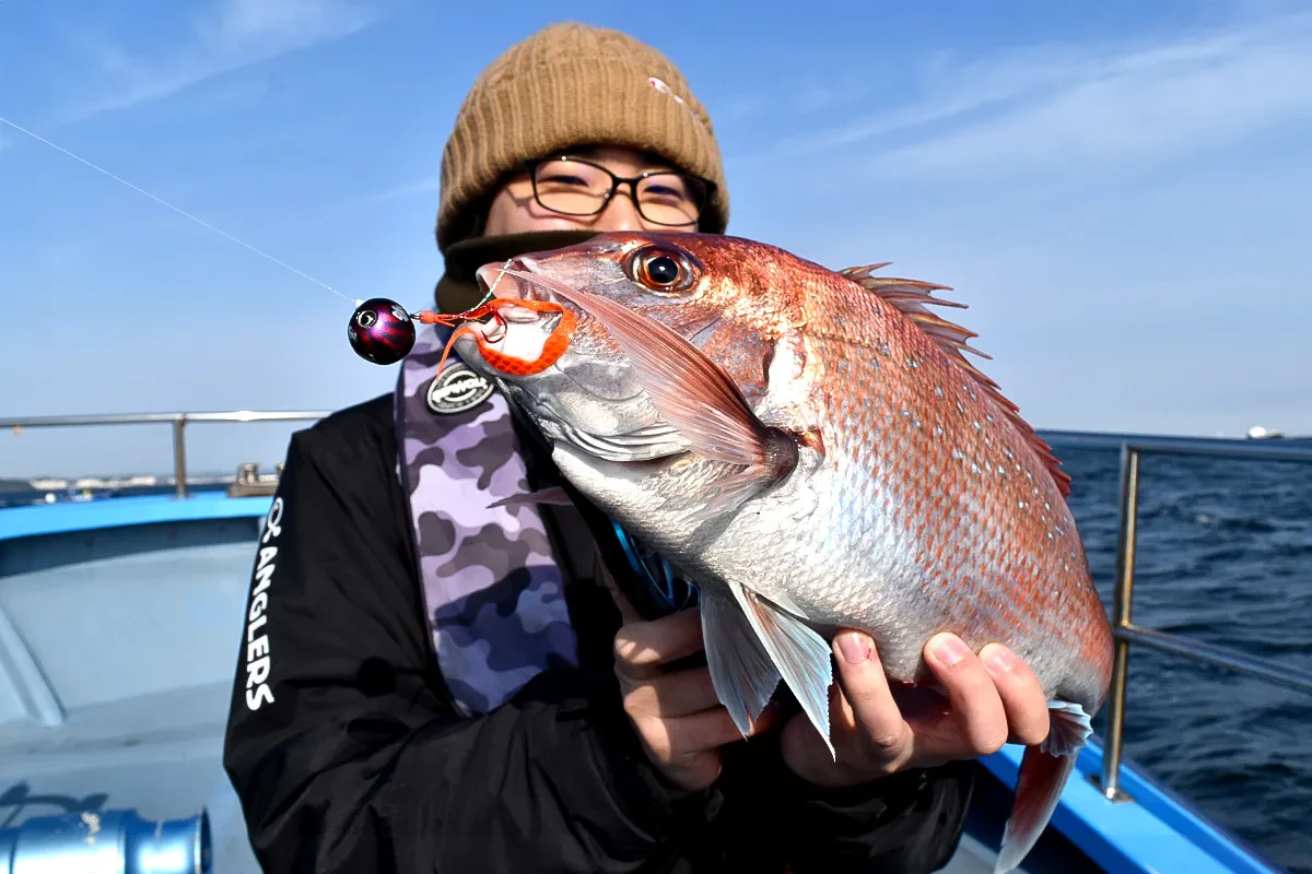 1.5kgほどのマダイをゲット